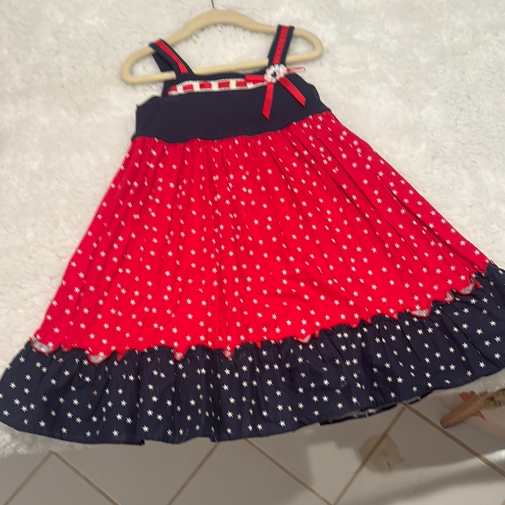 Red and Blue Starry Kids Dress